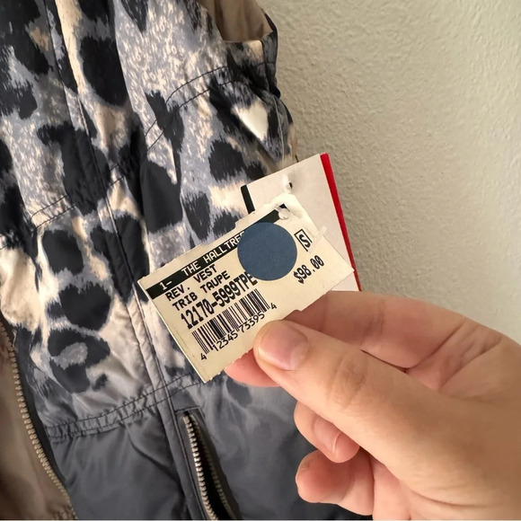 Tribal NEW Leopard Print Reversible Puffer Gorpcore Vest Boho Casual Chic Small - Picture 9 of 12